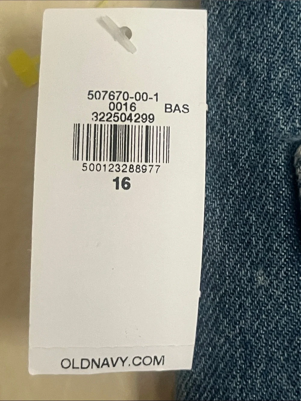 Old Navy High Rise Super Baggy Wide Leg Cargo Blue Denim Jeans Girls Size 16